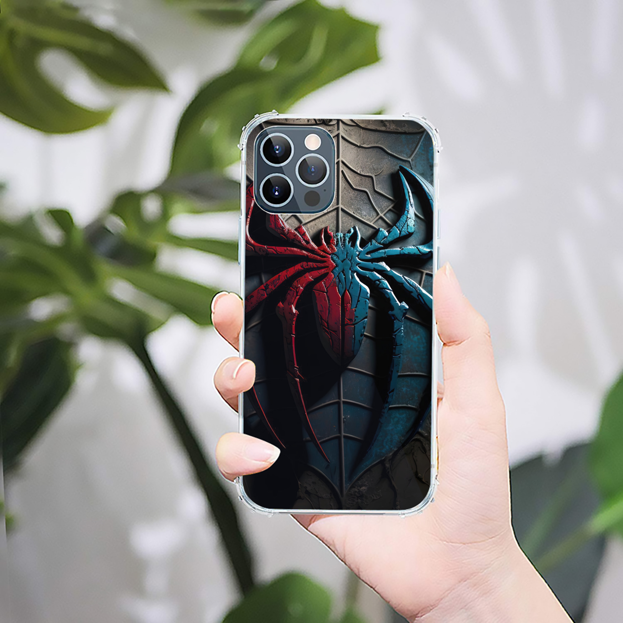 （画像用） Spider Man スパイダーマン 【iPhone 12シリーズ対応】透明スマホケース（クリアソフトケース）